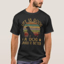 Search for life is good tshirts Chocolate