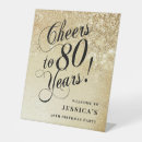 Search for gold 80th birthday party decor Cheers to 80 years
