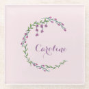 Search for flower monogram coasters Feminine