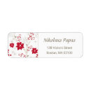Search for white flower return address labels Poinsettia