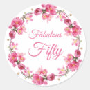 Search for elegant 50th birthday stickers Celebration