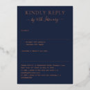 Search for navy and rose gold rsvp cards Blue