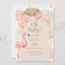 Search for flamingo baby girl shower invitations Modern