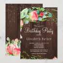 Search for rustic wood birthday invitations Watercolor
