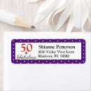 Search for purple dots return address labels Elegant