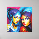 Search for abstract portrait canvas prints Female