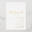 Search for gold foil pressed wedding invitations Simple