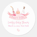 Search for champagne bottle stickers A baby is brewing