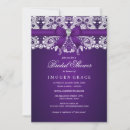 Search for burlap lace bridal shower invitations Purple
