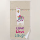 Search for llama beach towels Cute