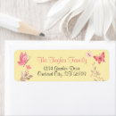 Search for pink baby return address labels Butterflies