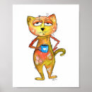 Search for whimsical cat posters Funny