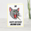 Search for 30th cat birthday cards Thirty