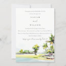 Search for palm tree rehearsal dinner invitations Simple minimal