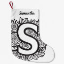 Search for black and white christmas stockings Floral