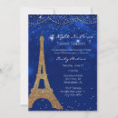Search for night in paris sweet 16 invitations Birthday party