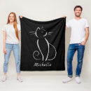 Search for black and white cat blankets Kitty