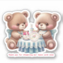 Search for twin thank you stickers We can bearly wait