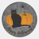 Search for vintage halloween black cat stickers Pumpkin