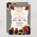 Search for ladybug birthday invitations Floral