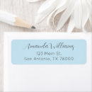 Search for light blue return address labels Stylish trendy