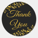 Search for gold floral wedding stickers Thank you