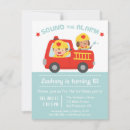 Search for red truck birthday invitations Party