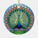 Search for peacock christmas tree decorations Blue