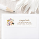 Search for floral purple return address labels Gold