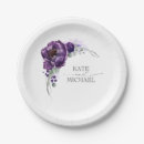 Search for purple flower plates Bridal shower