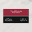 Search for black red business cards Consultant