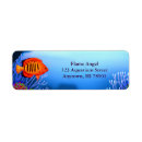 Search for tropical fish return address labels Coral reef