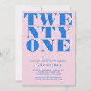 Search for pink and blue birthday invitations For her