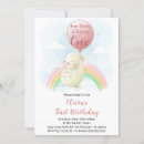 Search for some bunny is turning one 1st birthday invitations Watercolor