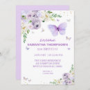 Search for floral 21st birthday invitations Purple