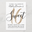 Search for girly sweet 16 invitations Glitter