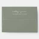 Search for sage green wedding envelopes Modern typography