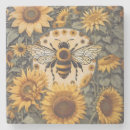 Search for sunflower coasters Bee