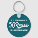 Search for 50th birthday key rings Fifty years old