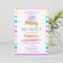 Search for pottery birthday invitations Rainbow