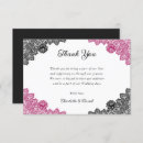 Search for pink black wedding thank you cards Elegant