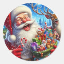 Search for candy cane stickers Santa