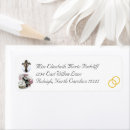 Search for pink and silver return address labels Bride