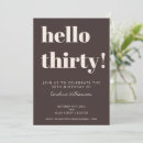 Search for unique 30th birthday invitations Modern