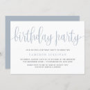 Search for dusty blue birthday invitations Calligraphy