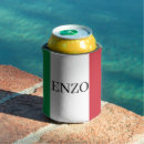 Search for italian can coolers Green white red