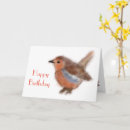 Search for robin bird birthday cards Red