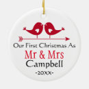 Search for lovebird christmas tree decorations Newlyweds