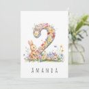 Search for baby girl second birthday invitations Floral