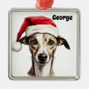 Search for whippet christmas tree decorations Red